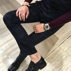 Men Dress Pants Casual Slim Fit
