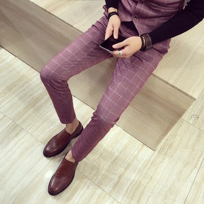 Men Dress Pants Casual Slim Fit