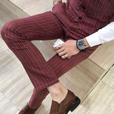 Men Dress Pants Casual Slim Fit