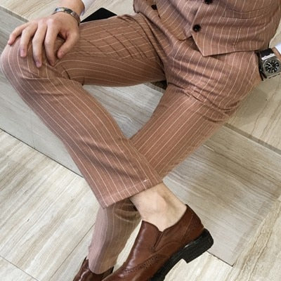 Men Dress Pants Casual Slim Fit