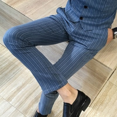 Men Dress Pants Casual Slim Fit