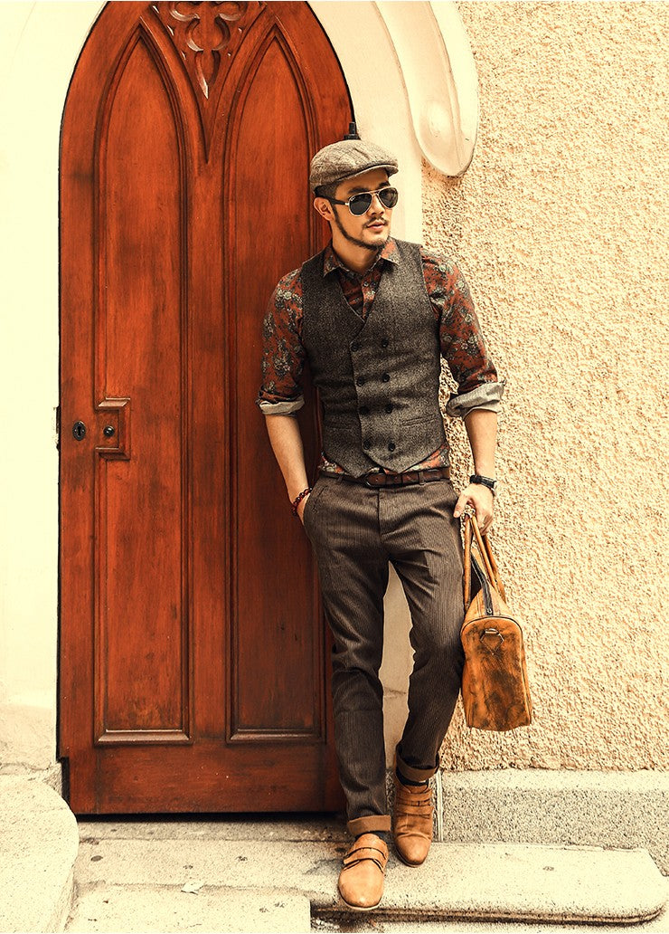 Double Breasted Men Vest