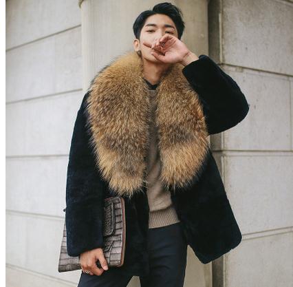 Double Breasted Male Mink Fur Jackets