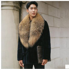 Double Breasted Male Mink Fur Jackets