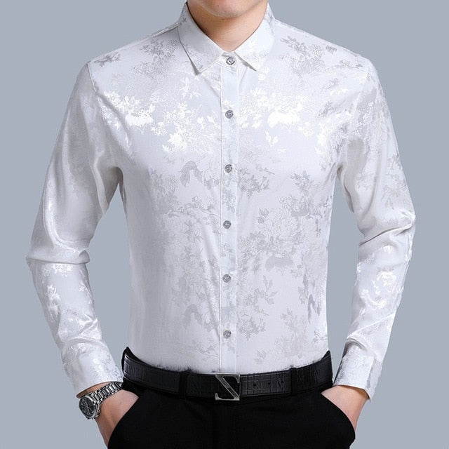 Floral silk shirts