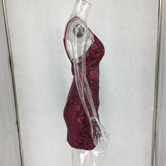 Sparkling V neck dress