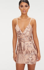 Sparkling V neck dress
