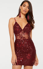 Sparkling V neck dress