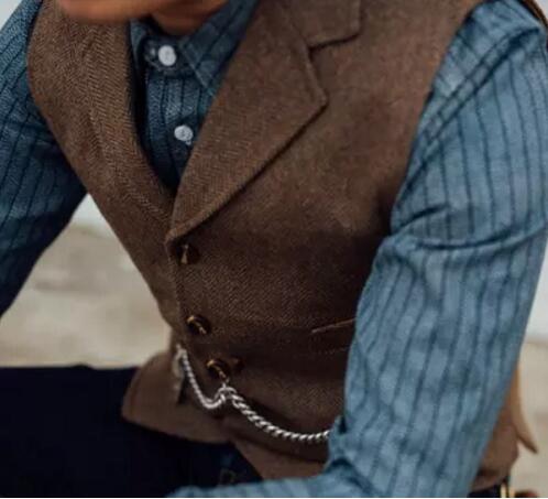 Herringbone suit Vest