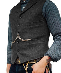 Herringbone suit Vest