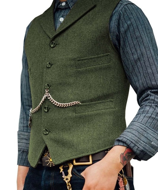 Herringbone suit Vest