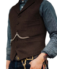Herringbone suit Vest