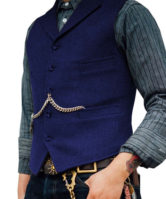 Herringbone suit Vest